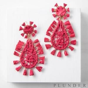 New Plunder “Maliyah” Hot Pink Threaded Earrings (1.75”) Small
